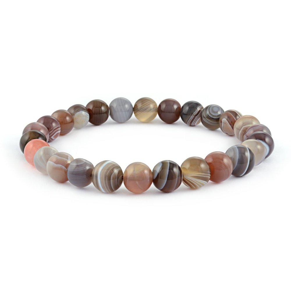 Genuine 8mm Persia Onyx Bead Bracelet